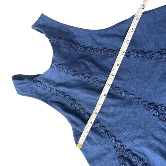 Free People Women's Bandit Blouse Top Blue Size S - Picture 5 of 9